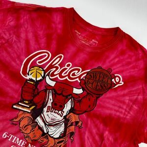 Mitchell & Ness Chicago Bulls Tie Dye T-Shirt‎ Mens XL 6 Time Champs